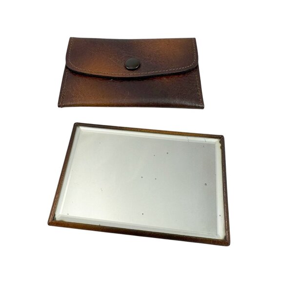 Art Deco Tooled Leather Clutch with Wrist Strap Steerhide Cameo Quality Vintage - Picture 10 of 12